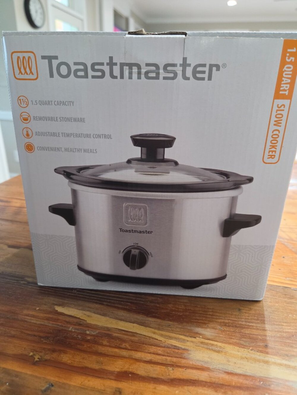 Toastmaster 1.5 Quart Slow Cooker Crock Pot Tempered Glass Lid New in Box